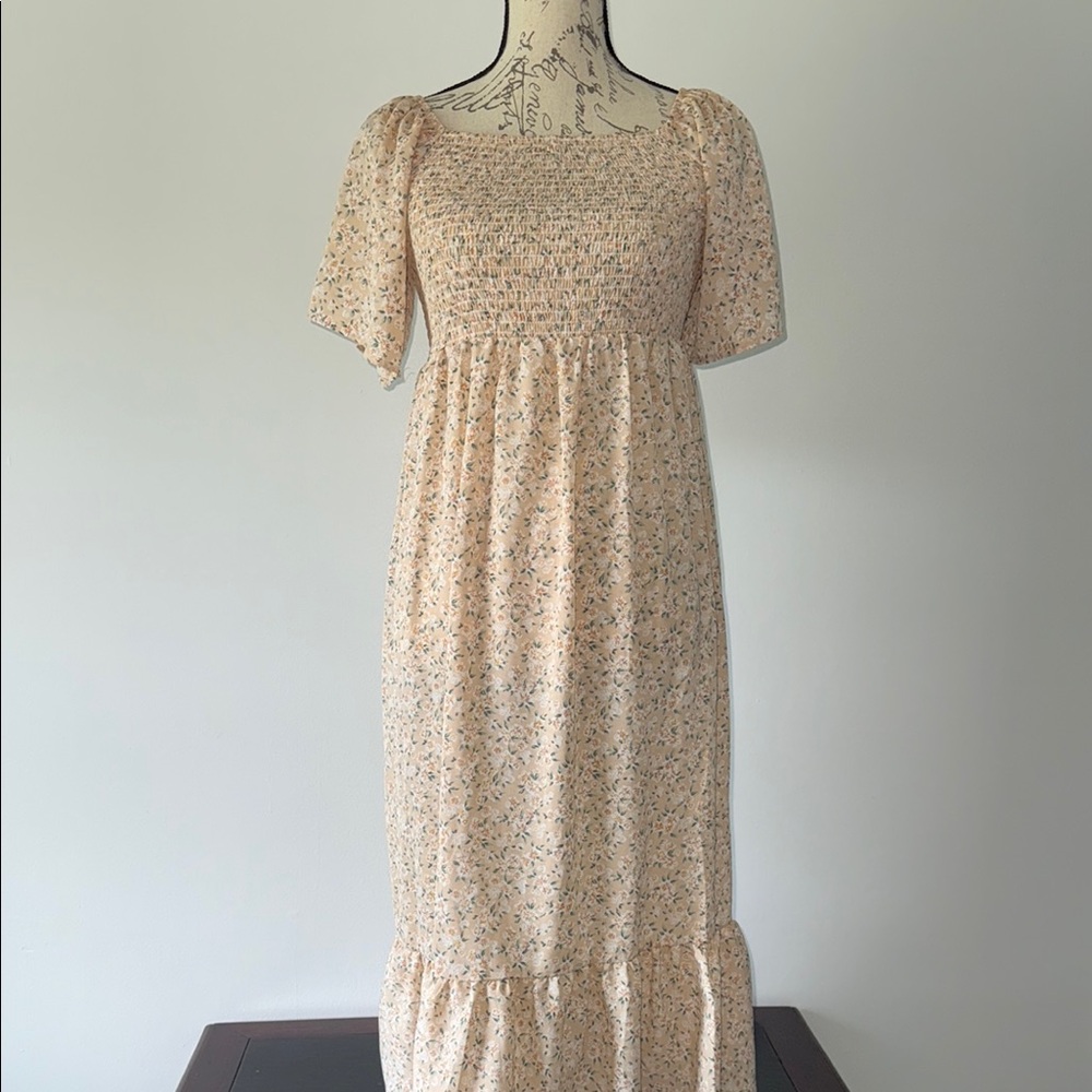 M Floral Cream Dress